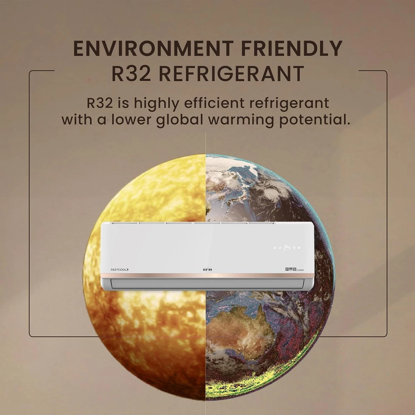 IFB 2026 Model 1.5 Ton 5 Star Split Inverter AC (CI205GN32RGM3, Ivory Gloss Finish with Rose gold strip)